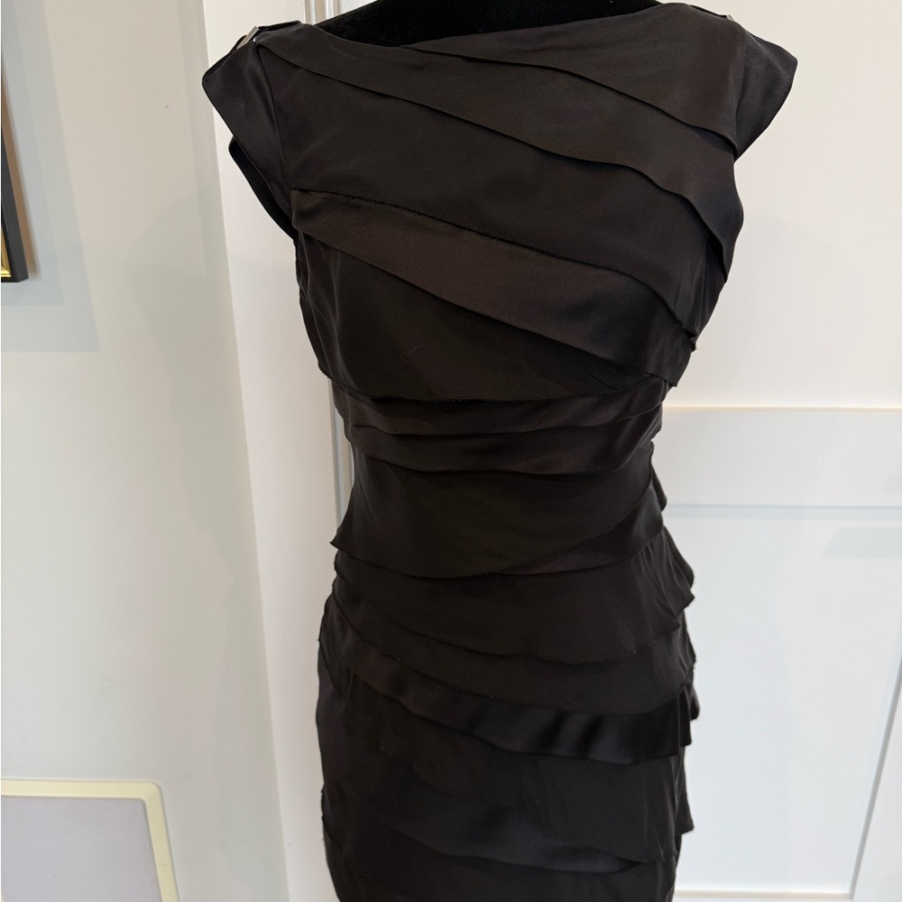 Karen Millen Black Ruffled Mini Dress